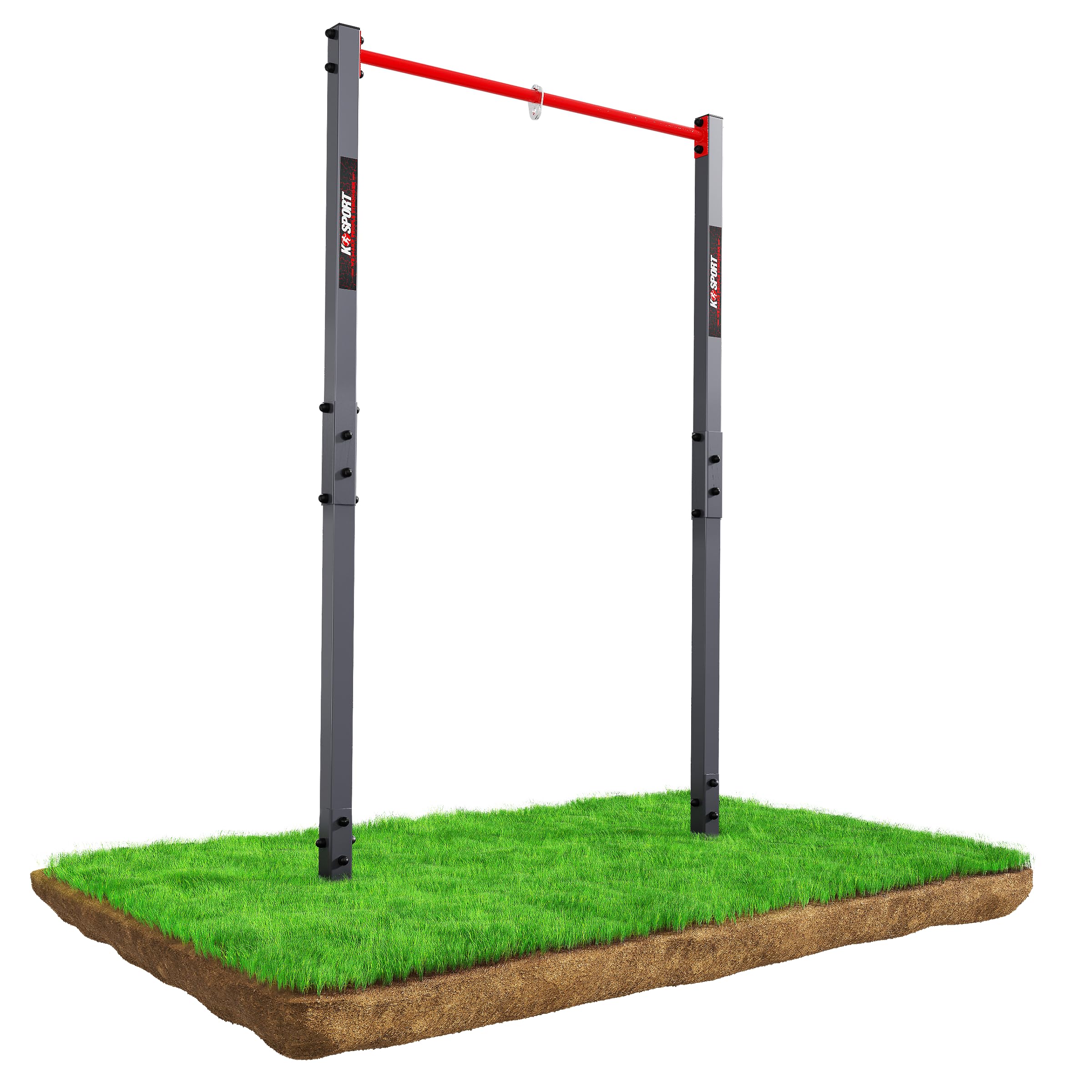 Outdoor Pull-Up Bar Station | Heavy Duty Freestanding Garden Hanging Bar for Calisthenics & Strength Training | Supports Punching Bag | 205cm Height | Weatherproof EU Made Steel Gym Equipment