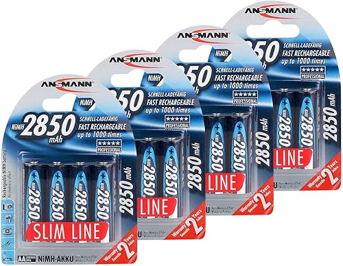 Miniatura 8 de Pilas recargables AA Ansmann Slimline NiMH de alta capacidad Pack de 1 Paquete de 4