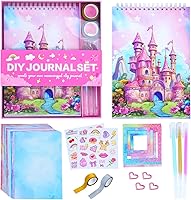 Vista 1 de Souroyea DIY Journal Kit for Girls，Journal Set for Tween Girls, Christmas Day & Birthday‘s Gifts for 7 8 9 10 11 12 13 14 Year Old Girl, Stationery