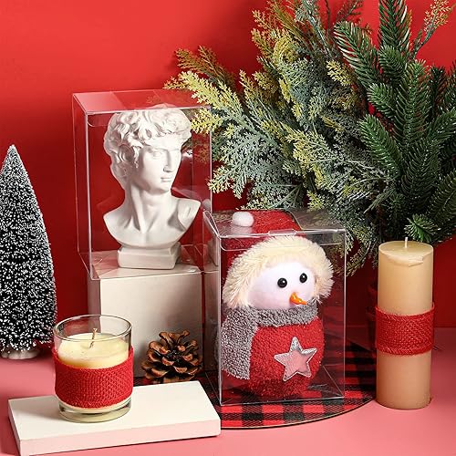 Miniatura 5 de Jetec 30 piezas de plástico transparente para juguetes, vitrina de juguetes de 4 pulgadas, vitrina coleccionable de vinilo, caja protectora suave y