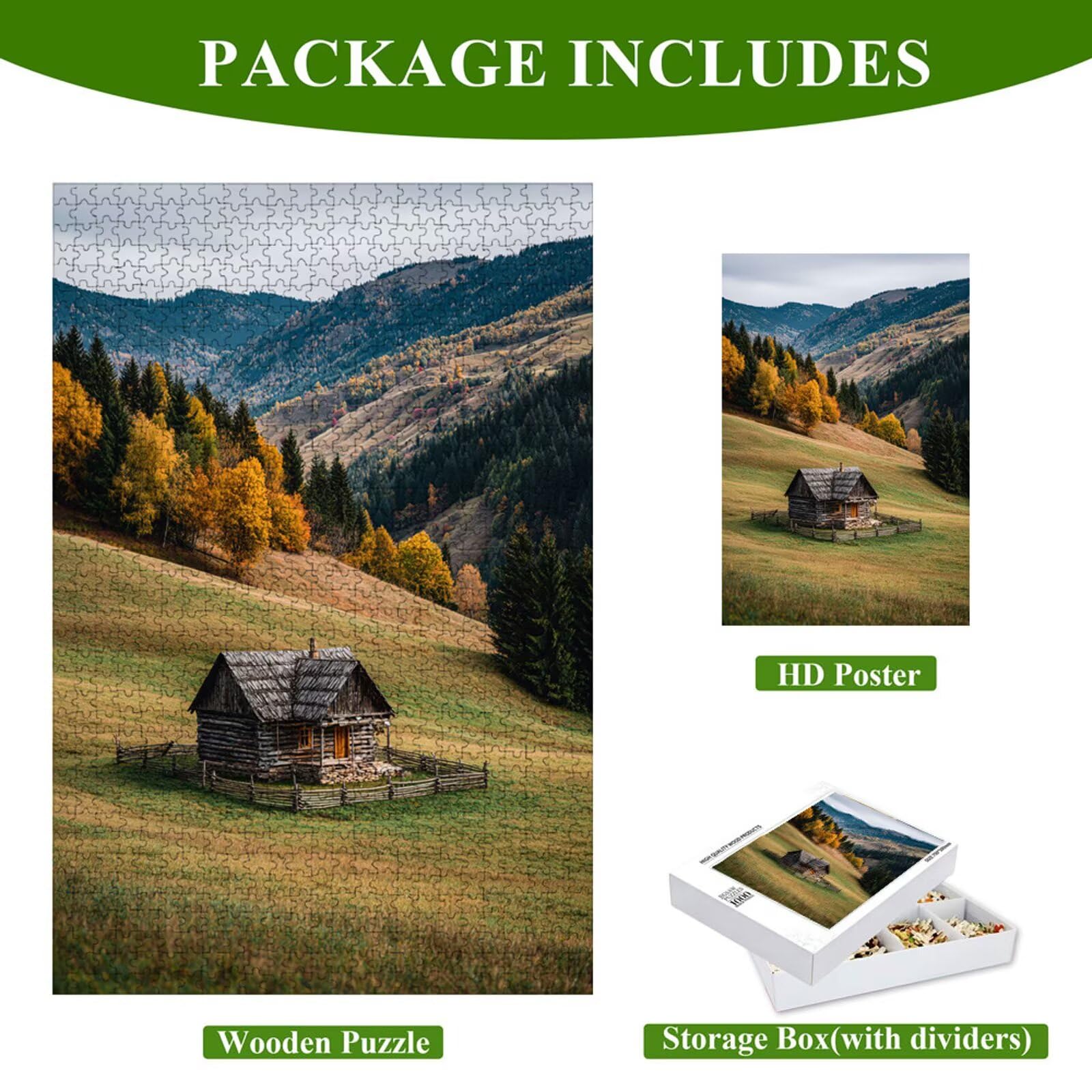 Puzzle 1500 Piezas Adultos Otoño & Paisaje, Rompecabezas con Letras Traseras y Póster, Pasatiempo Antiestrés, Decoración de Pared, Regalo Decorar Mujer Hombre 87 x 57 cm (14 Años +) P3#946