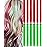 Olldag Clip in Red and Green Hair Extensions 12 PCS, Olldag Party Highlights Colored Hair Accessories, Colorful Straight Synthetic Hairpiece for Kids Girls Women Cosplay (20-inch)