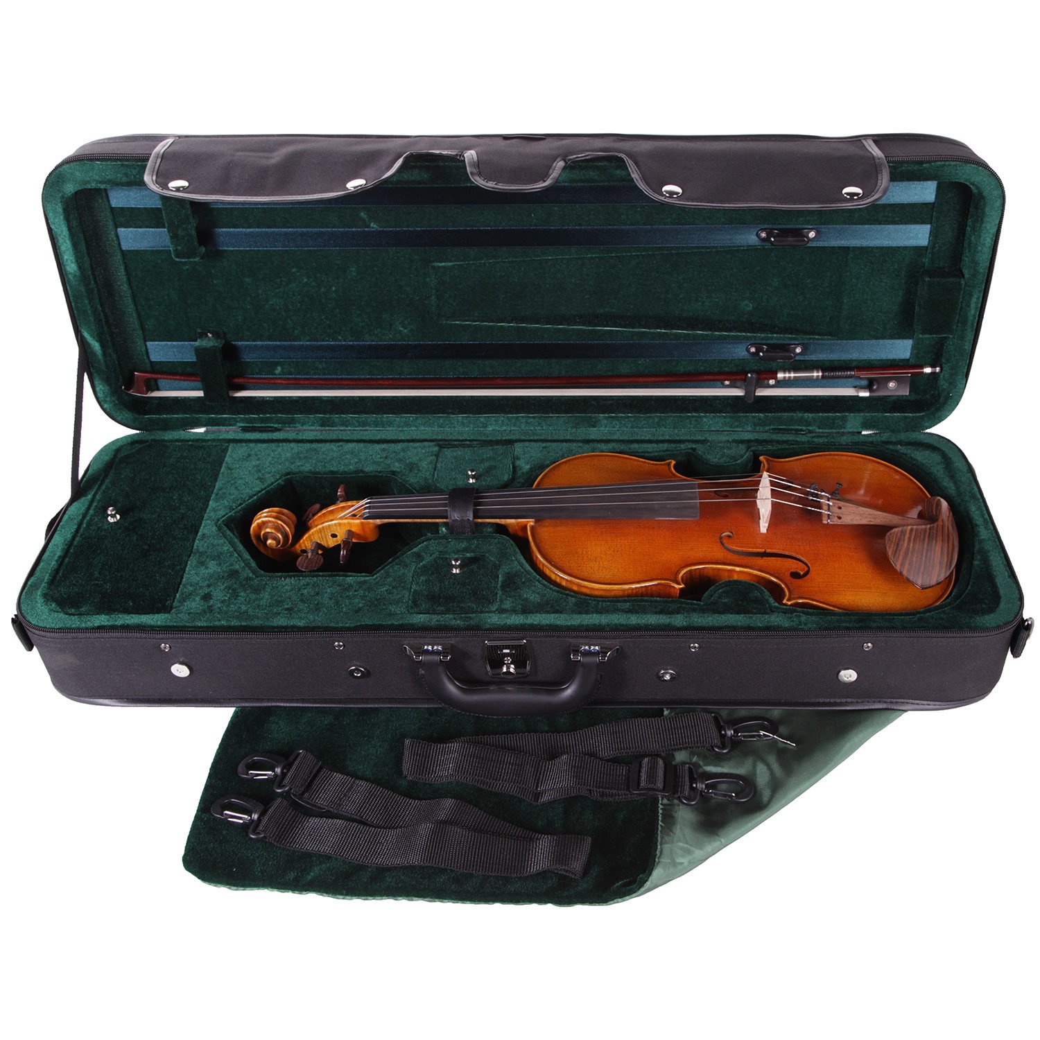 PACATO Livorno Violinetui 4/4 schwarz/grün