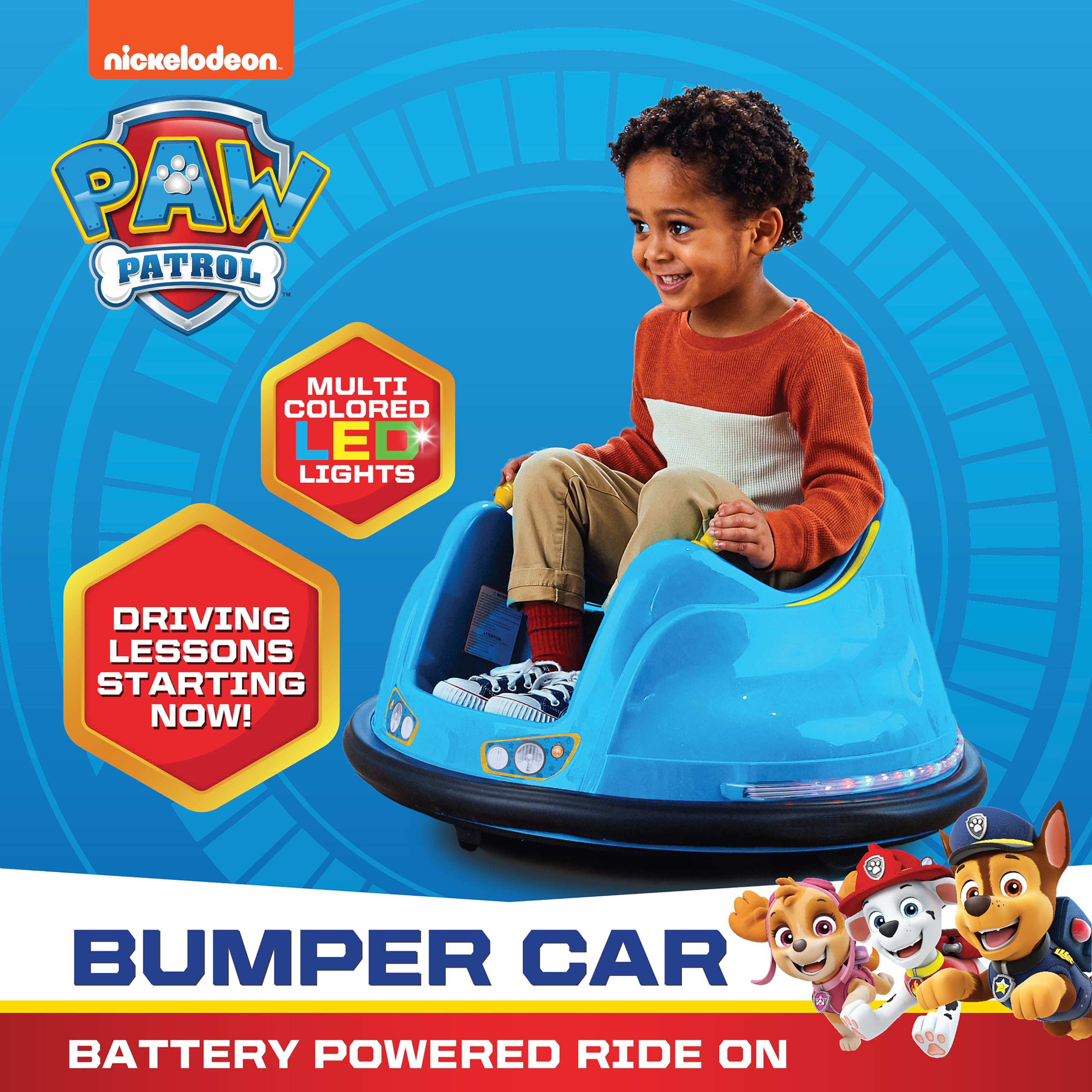 Paw Patrol 6v Bumper Car FunPark 6V Bumper Car For Toddlers
