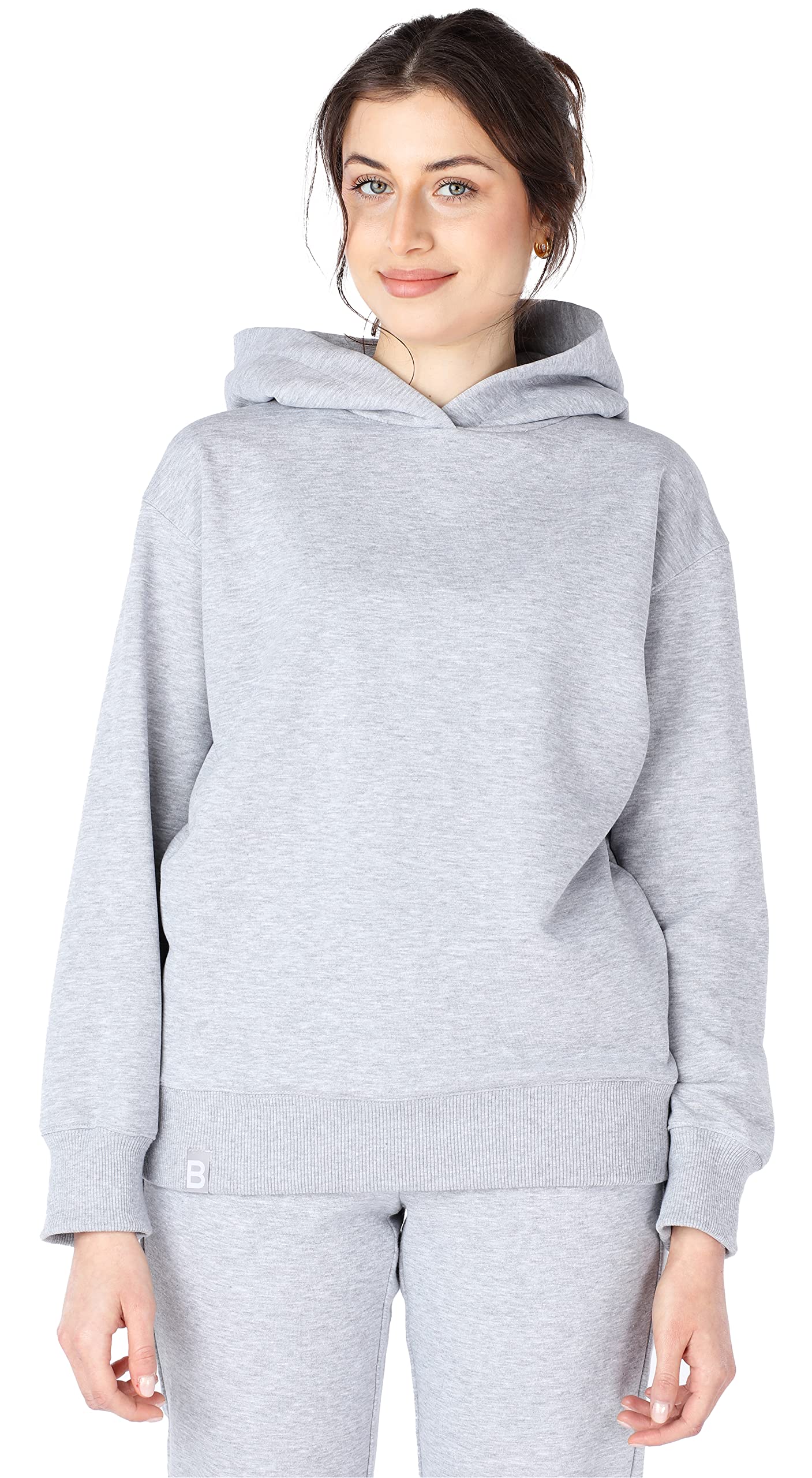 Bellivalini Kapuzenpullover lang Damen Hoodie Sportanzug Oberteil Jogging Pullover BLV210