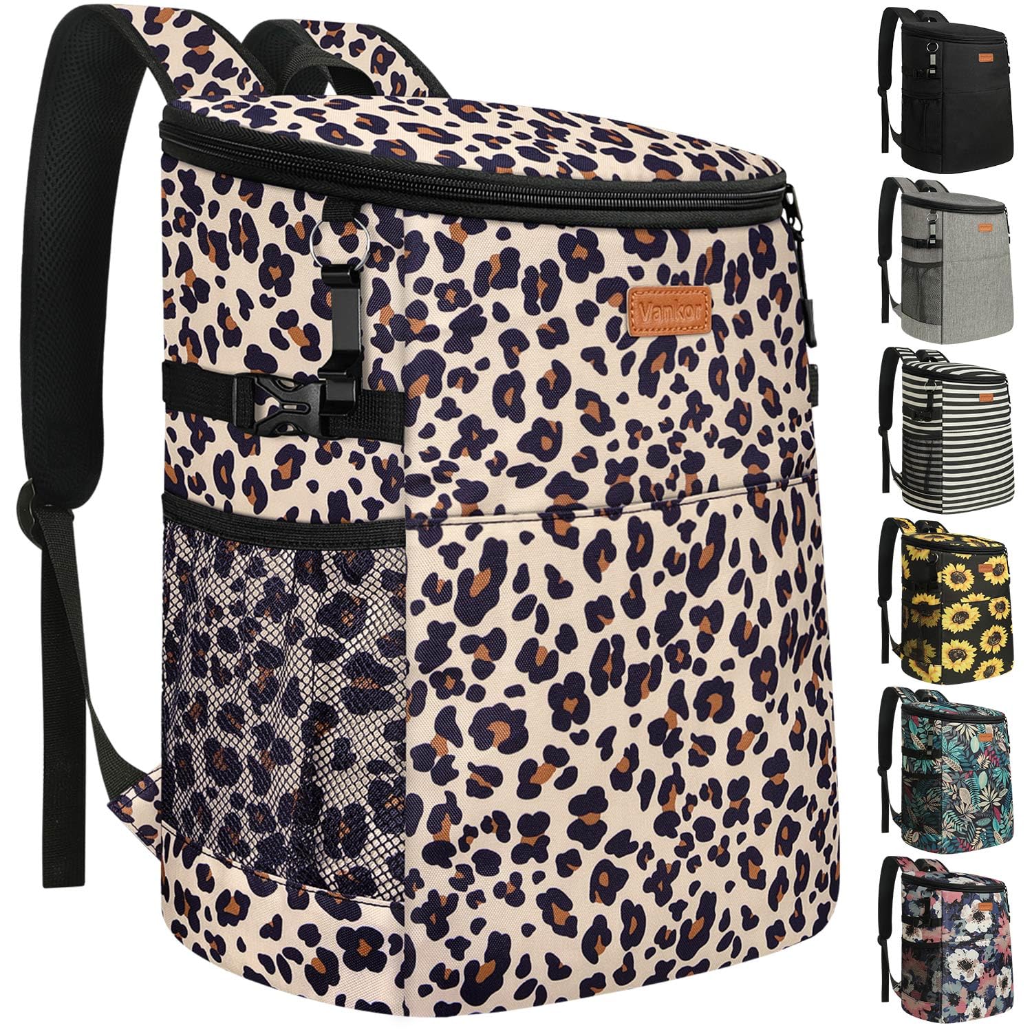 Camping Cooler Backpack 30 Cans, Soft Backpack Coolers Insulated Leak Proof Travel Cooler Bag Waterproof Lunch Picnic Beach Work Trip Thermal Bag Drink Beverage Beer Bag Cooler