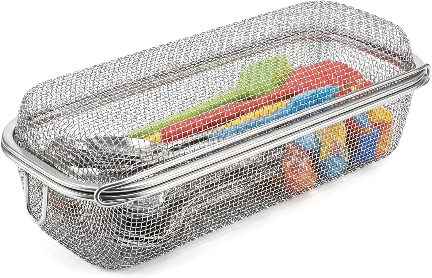 Stainless Steel Dishwasher Basket - 18/8 Food-Grade Storage Baskets for Chopsticks, Forks, Scoops and Small Items