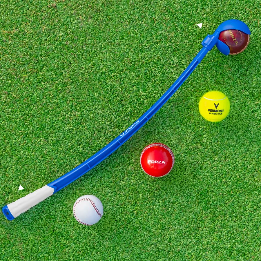 FORTRESS FORZA Cricket Ball Thrower - Short Handle or Long Handle | Ultra-Durable Plastic | Multi-sport Ball Thrower