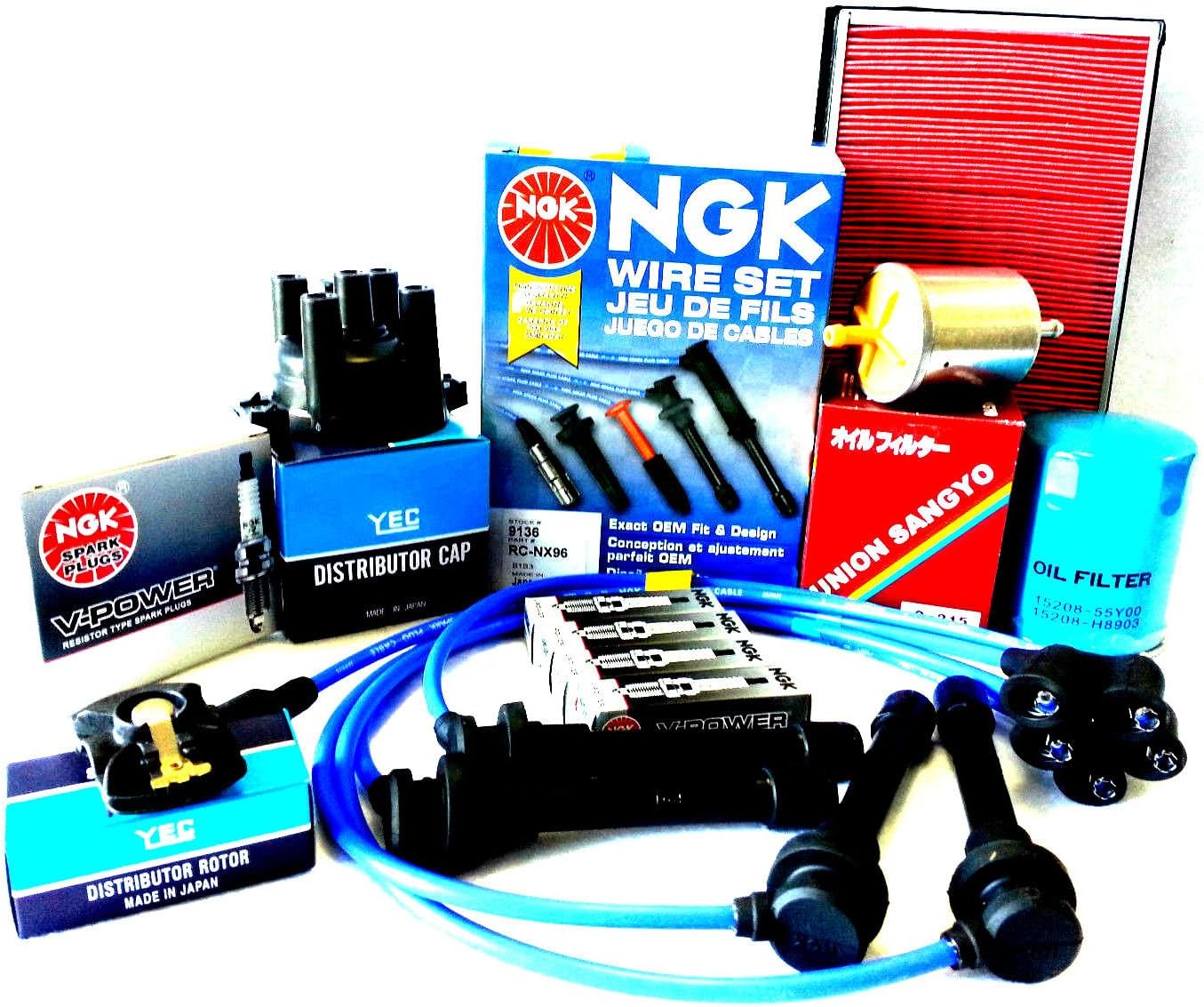 9701 Tune Up Kit Wires Distributor Cap Rotor Spark Plugs