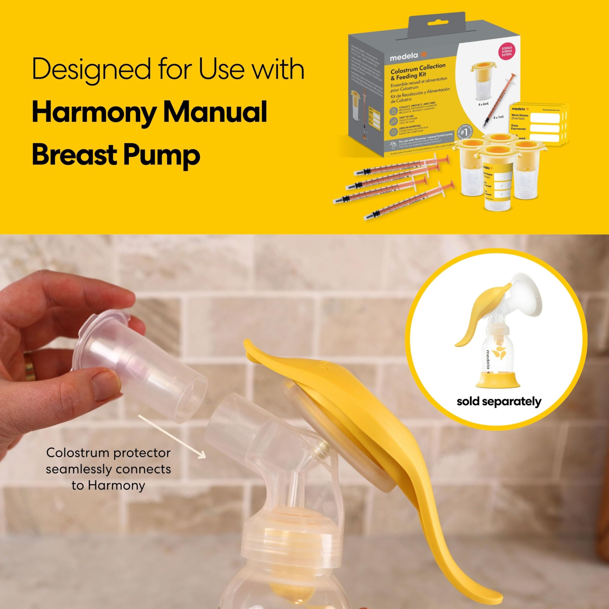 Medela Colostrum Collection and Feeding Kit, Includes Colostrum Collectors and Oral Feeding Syringes, Collect, Store & Feed, Sterile - 2