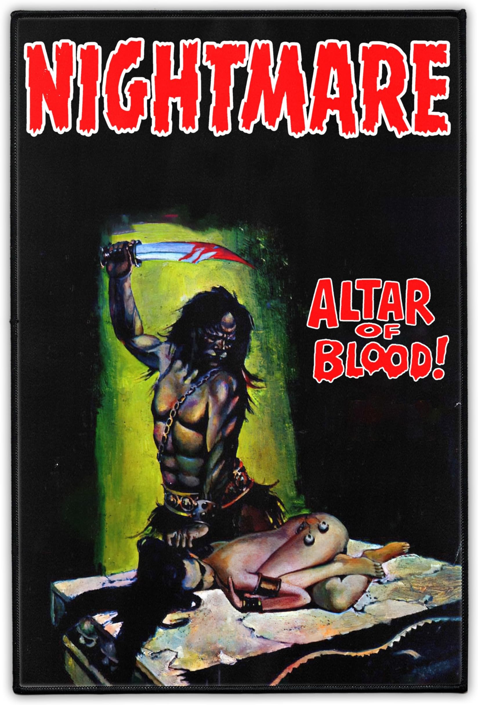 Nightmare Heavy Metal Backpatch | Large Vintage Horror Back Patch for Jackets, Coats and Vests | Rock, Punk & Rockabilly Style | 1950's Comic Book Back Patches by Concrete Schoolyard