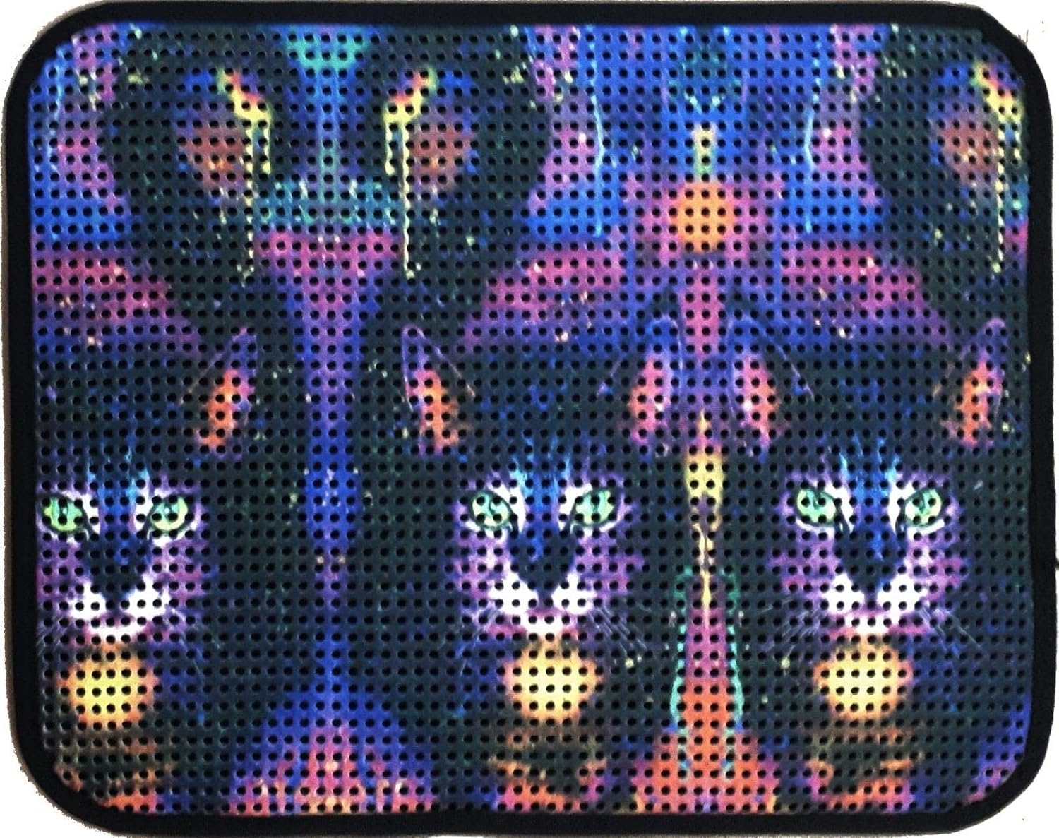 Miapet Elekli Desenli Kedi Tuvalet Önü Paspası 60 x 45 cm Üç Kedi