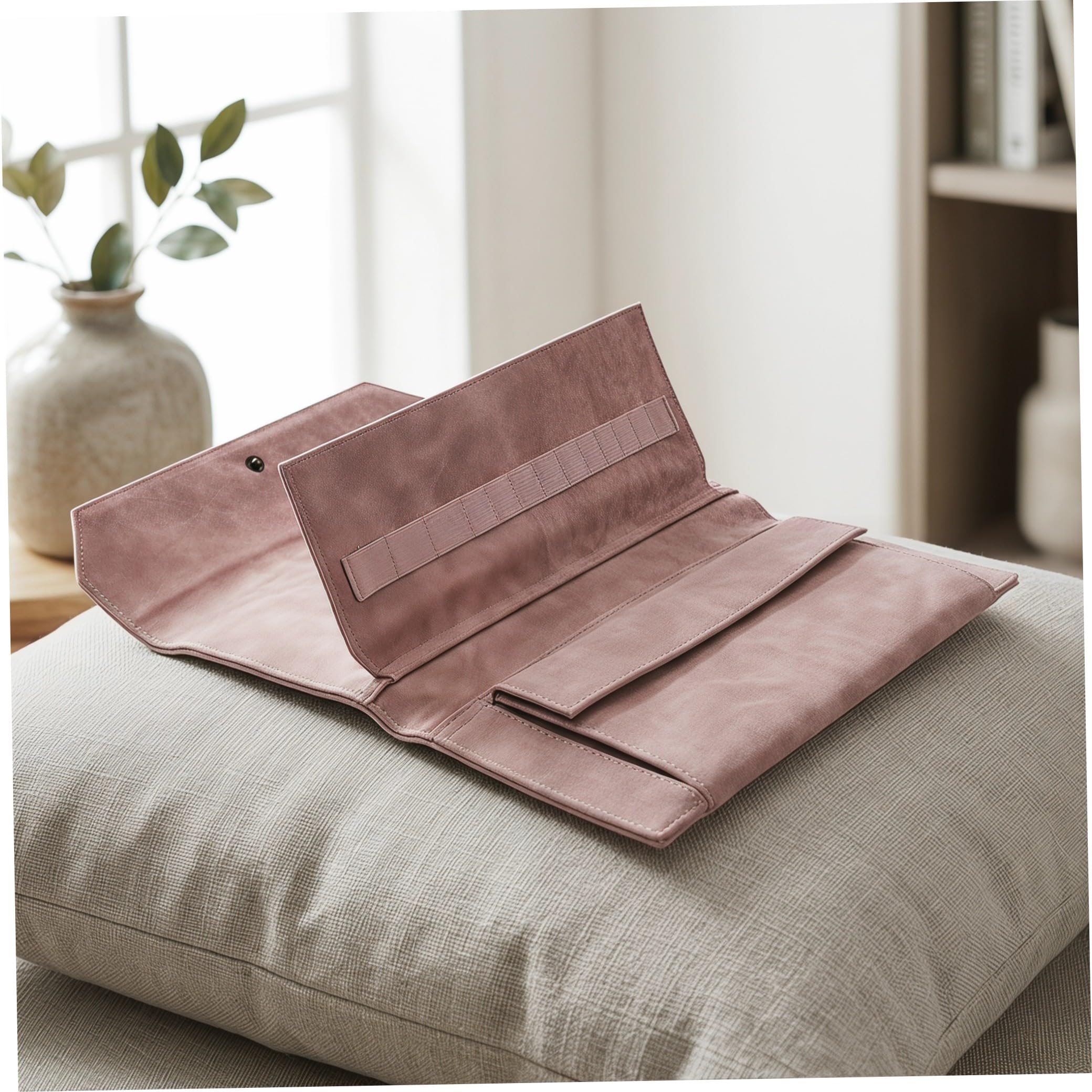 2 Pezzi Porta Aghi Circolari Portatile con Elastiche per Organizzare Segnapunti e Uncinetti Custodia Compatta per Accessori da Maglia e Uncinetto
