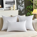 12 x 20 Throw Pillow Inserts Pack of 2 Small White Decorative Lumbar Pillows for Living Room Couch Bed Sofa Rectangle Cushion Sham Stuffer Indoor