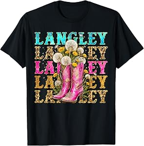 Vintage Langley Name Style Classic Gifts for Men Women Kids T-Shirt