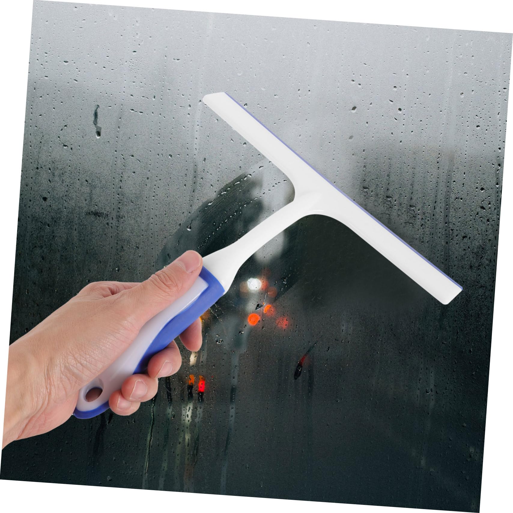GARVALON Autofensterabzieher Schonend für Glasflächen mit Ergonomischem Griff 2 Stück als Spiegelwischer Weiß aus Pp und Silikon Auto Rückspiegelreiniger für Autopflege und Reinigung