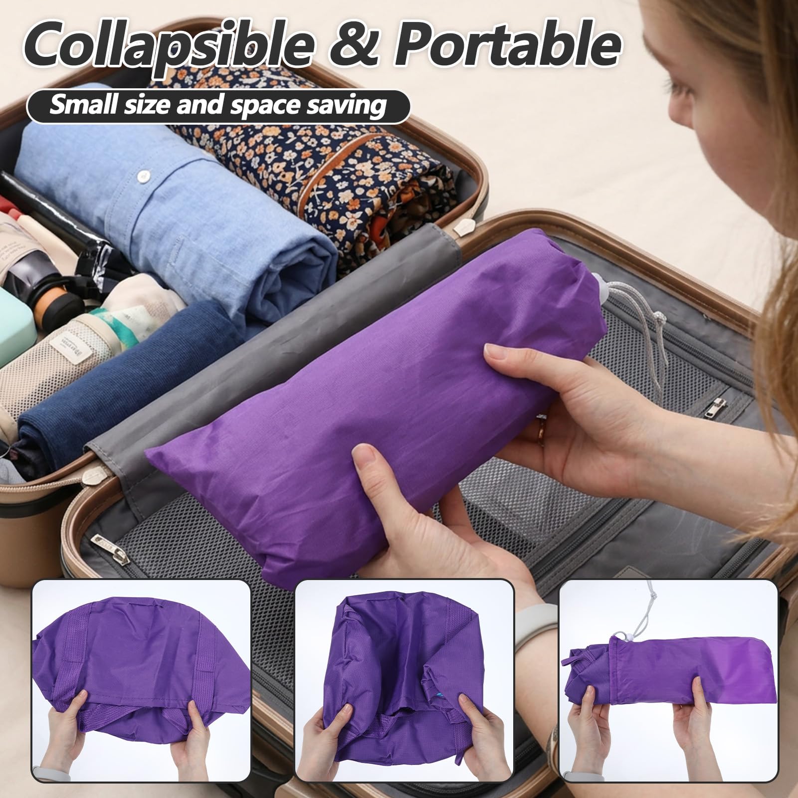 Larrel Cubo plegable para remojar los pies, piscina spa portátil de viaje, baño de pies exterior