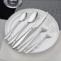 Vista 2 de LIANYU Juego de cubiertos de acero inoxidable de 40 piezas