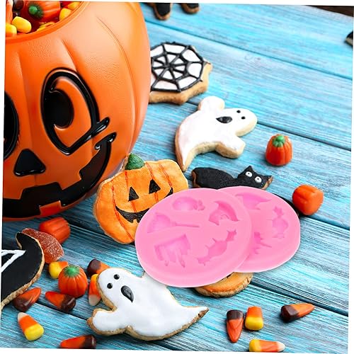 Miniatura 2 de NOLITOY 4 Pcs Fondant Silicone Mold Letter Mold Molds for Chocolate Cake Baking Supplies Alphabet Mold Ghost Decor Halloween Chocolate Molds