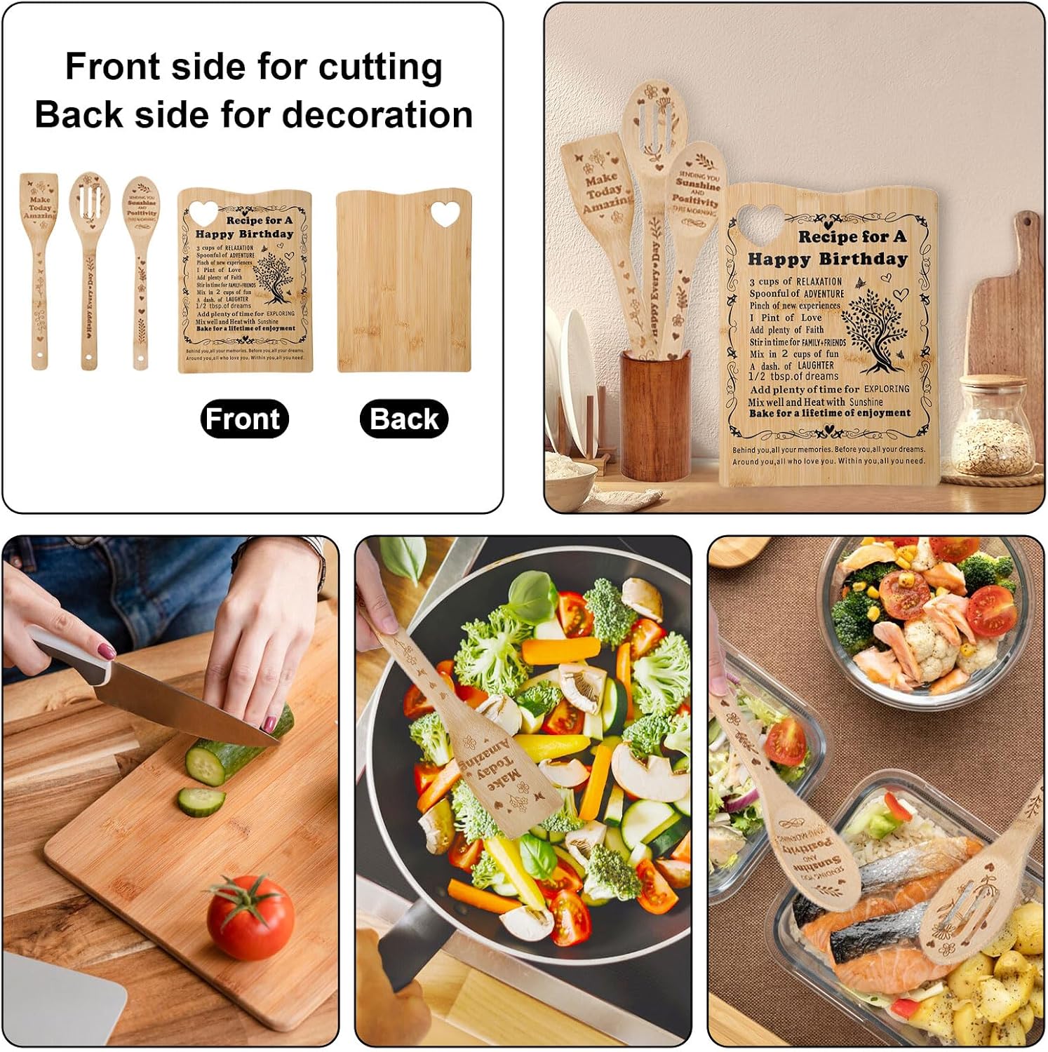Best Friend Birthday Gifts for Women, Happy Birthday Gifts for Women Bestfriend Friendship Gifts Ideas Over 50 Bestie Birthday Gifts Spacial Memorial Present Unique Best Friend Cutting Board image 4