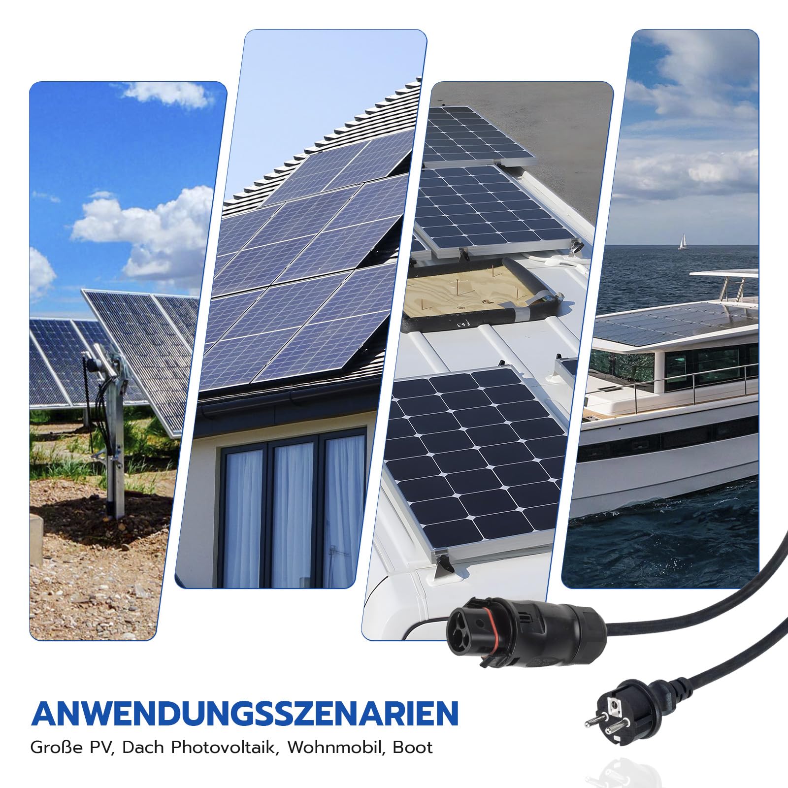 LY01 AC Kabel 5M für Deye Wechselrichter,LY-01 Buchse zu Schuko Stecker Anschlusskabel,Deye LY01 Kabel Verlängerung
