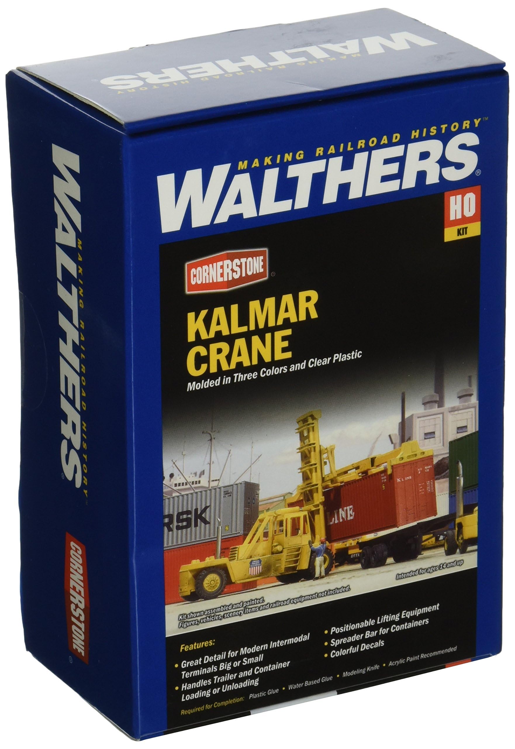 Walthers Cornerstone Kalmar Intermodal Container Crane 933-3109 HO Scale Model Railroad - Vehicle Kit