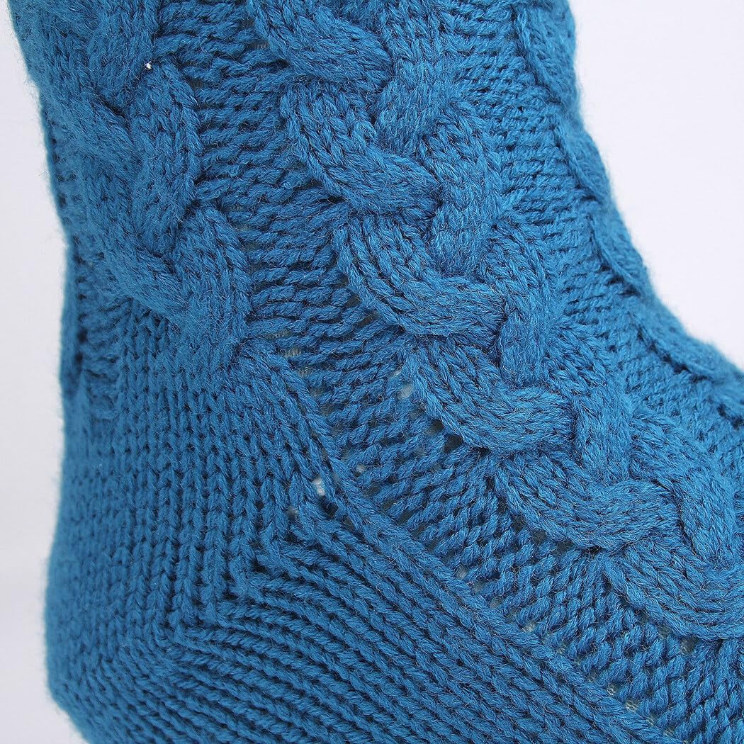Calcetines térmicos elásticos y cálidos, clásicos: bonitos calcetines transpirables simples 6 pares antideslizantes de punto de invierno, multicolor, Talla única