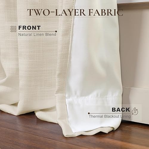 Miniatura 5 de TWOPAGES Cortina opaca con aislamiento térmico para ventana, plisada y con pestaña trasera, para oscurecer la habitación, para sala de estar, 26 x
