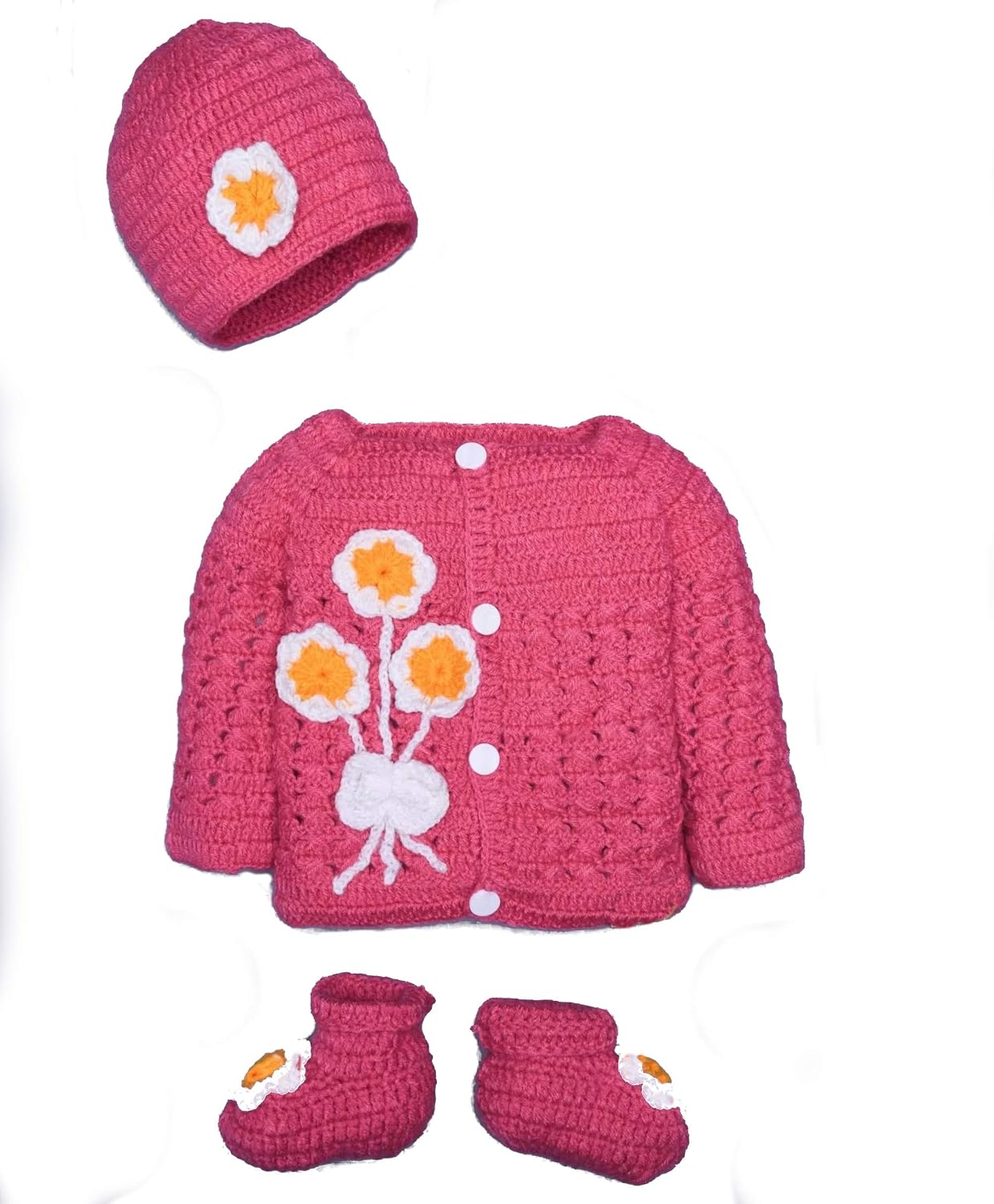 Handmade Newborn Toddler Infant Soft Wool Cardigan Crochet Knit Sweater Set - Review, Price and Buying Guide