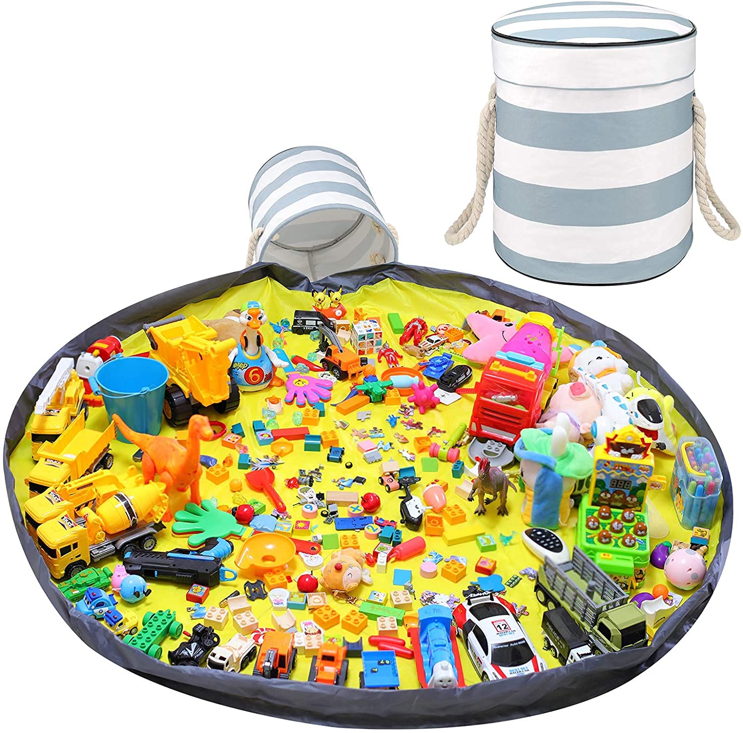 Buy Toy Storage Organizer Baskets with Play Mat,Outdoor Collapsible