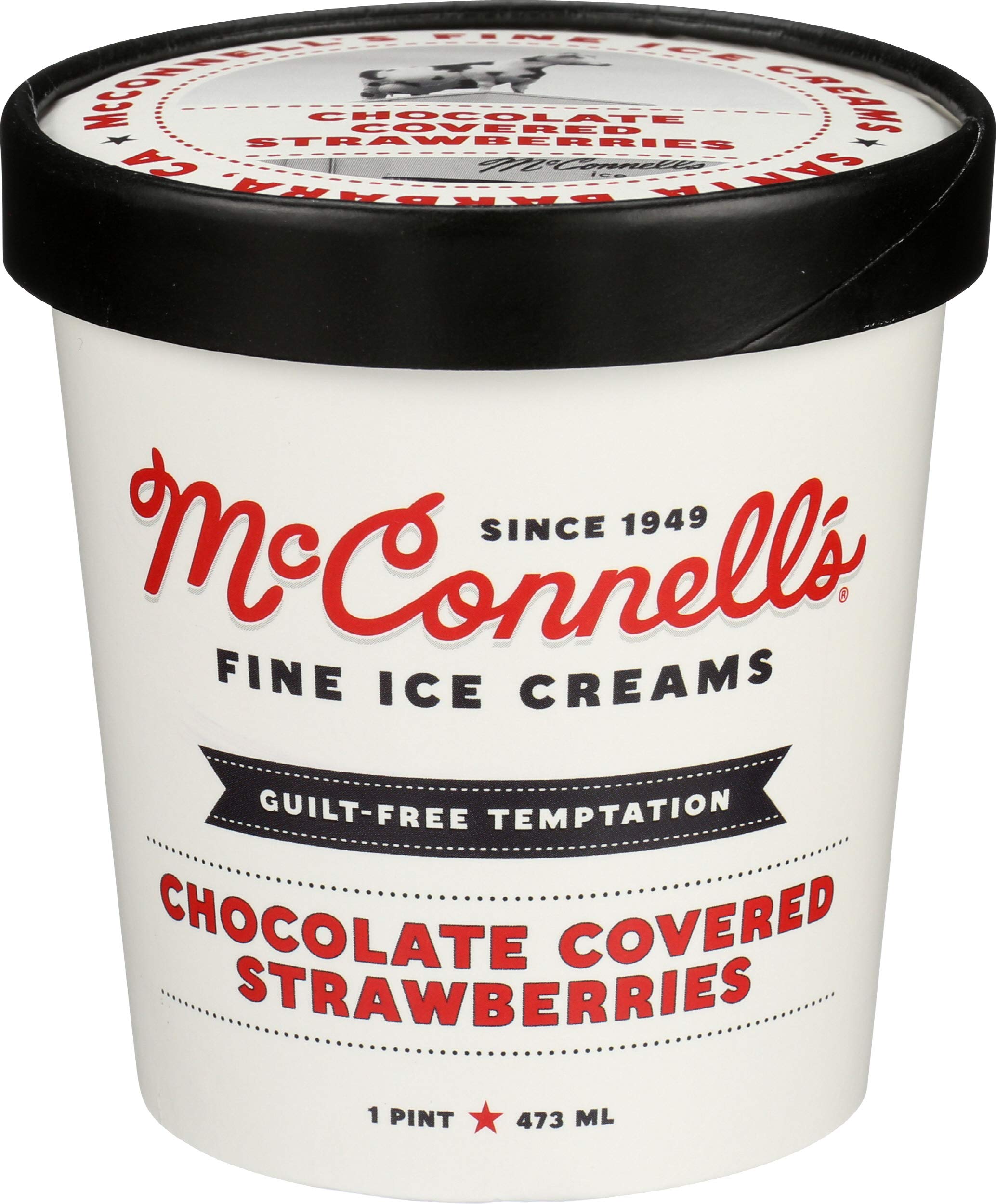 Mcconnells Chocolate Covered Strawberry Ice Cream, 16 Ounce
