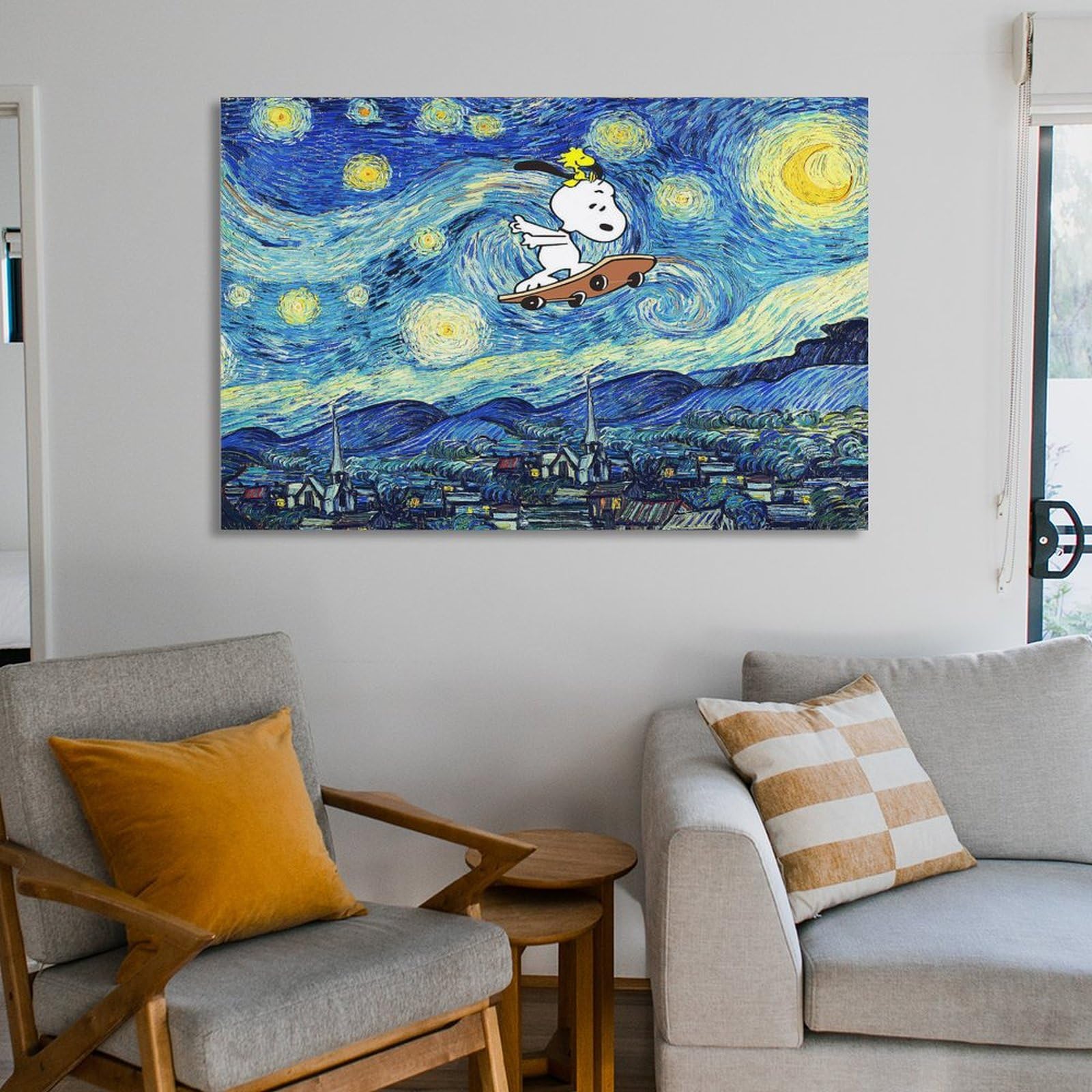 Amazon.co.jp: Snoopy スヌーピー ウォールアート 部屋飾り キャンバス