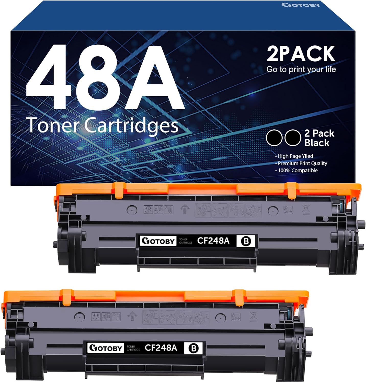 Compatible Toner Cartridge Replacement for HP 48A CF248A for Pro M15w M15a M16w M16a M28w M28a M29w M29a M30w M31w Printer (Black