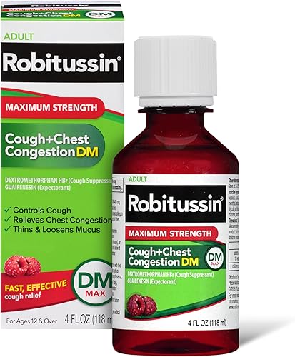 Miniatura 1 de Robitussin Maximum Strength, jarabe para la toz y la congestión del pecho que no produce somnolencia., 1, 1