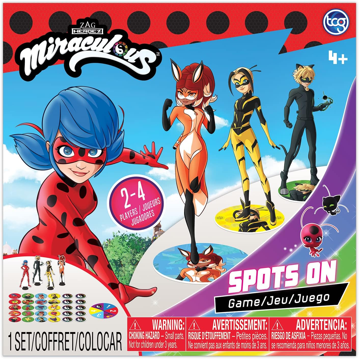 Miraculous Ladybug - Spots On Game - Help Ladybug, Cat Noir, Rena Rogue and Queen Bee Save The City! Great Birthday Gift for and Girls