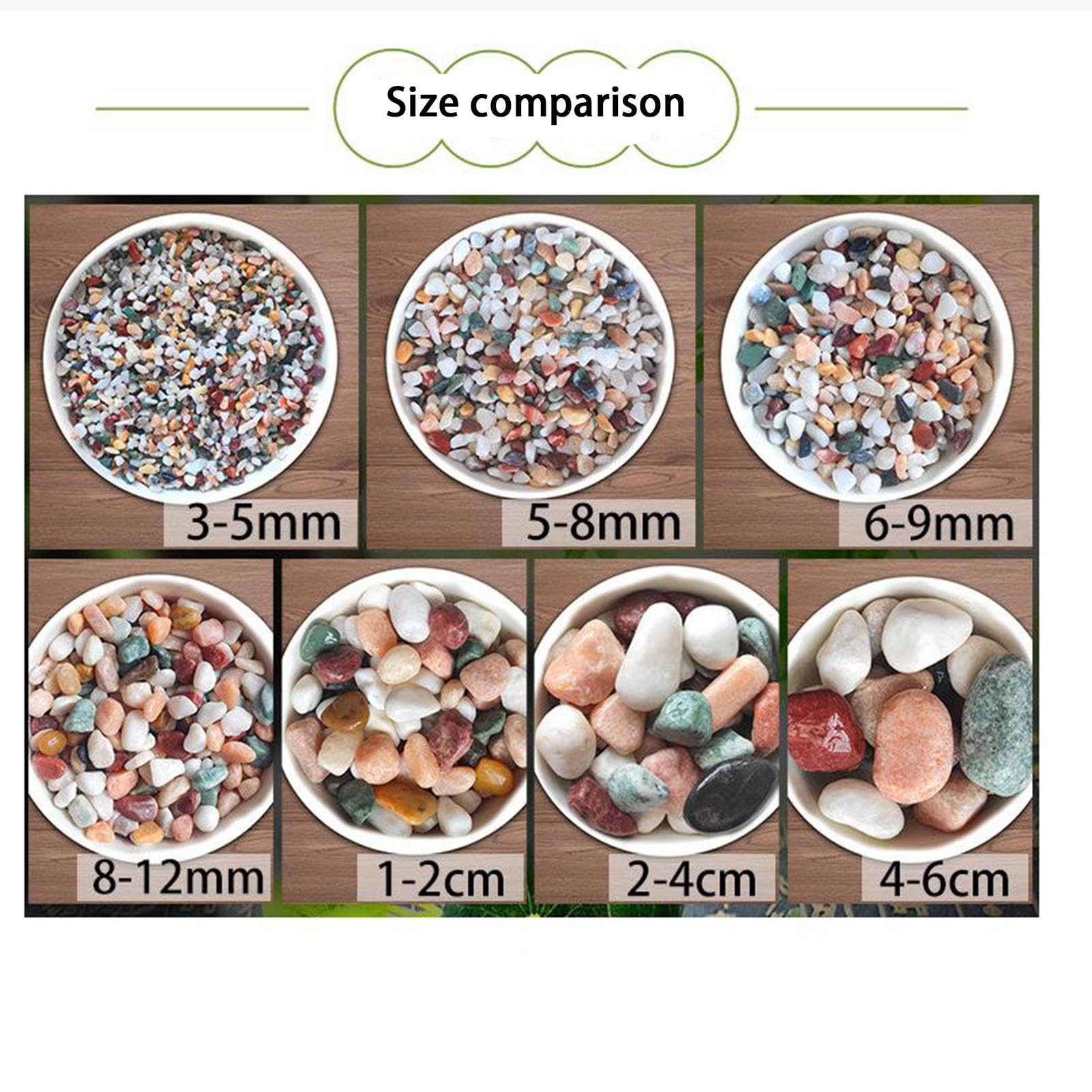Naturalny podłoże kwarcowe do akwariów, Naturalne kamienie szlachetne, polerowane, w różnych rozmiarach, do wypełniania waz akwariowych DIY(3-5mm)