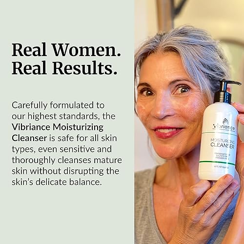Miniatura 7 de Vibriance Limpiador hidratante, lavado facial de aceite a espuma con niacinamida, manteca de karité para pieles maduras, limpiador facial suave