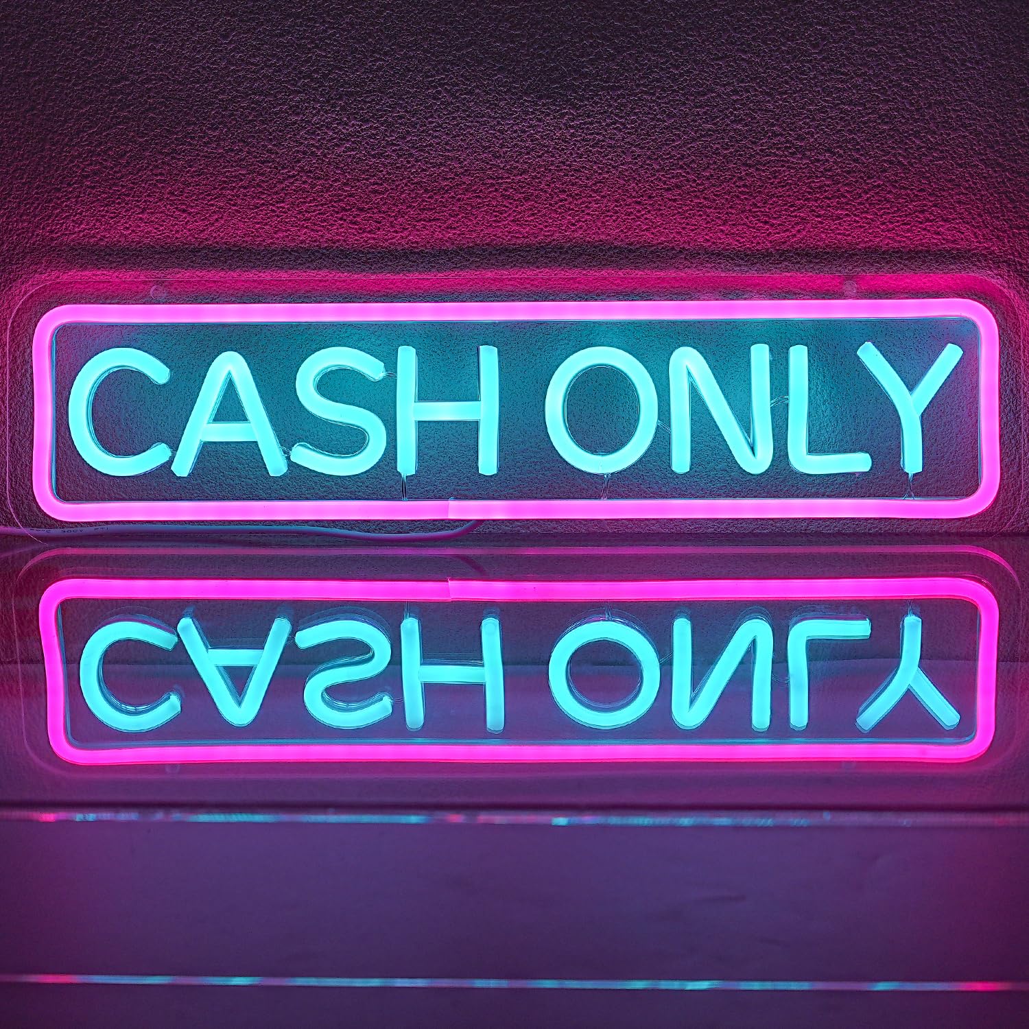 Cash Only Neon Sign For Business Letter Neon Light Signs For Wall Decor LED Neon Lights USB Power For Hotel Pub Cafe