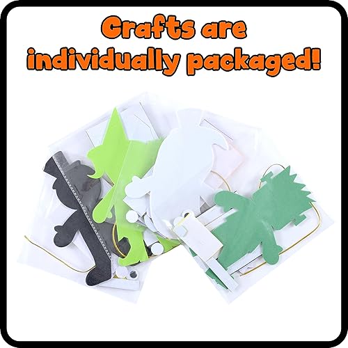 Miniatura 8 de Ready 2 Learn Crea tus propios personajes de Halloween Juego de 4 Manualidades de Halloween para niños Recuerdos de fiesta, adornos, imanes y