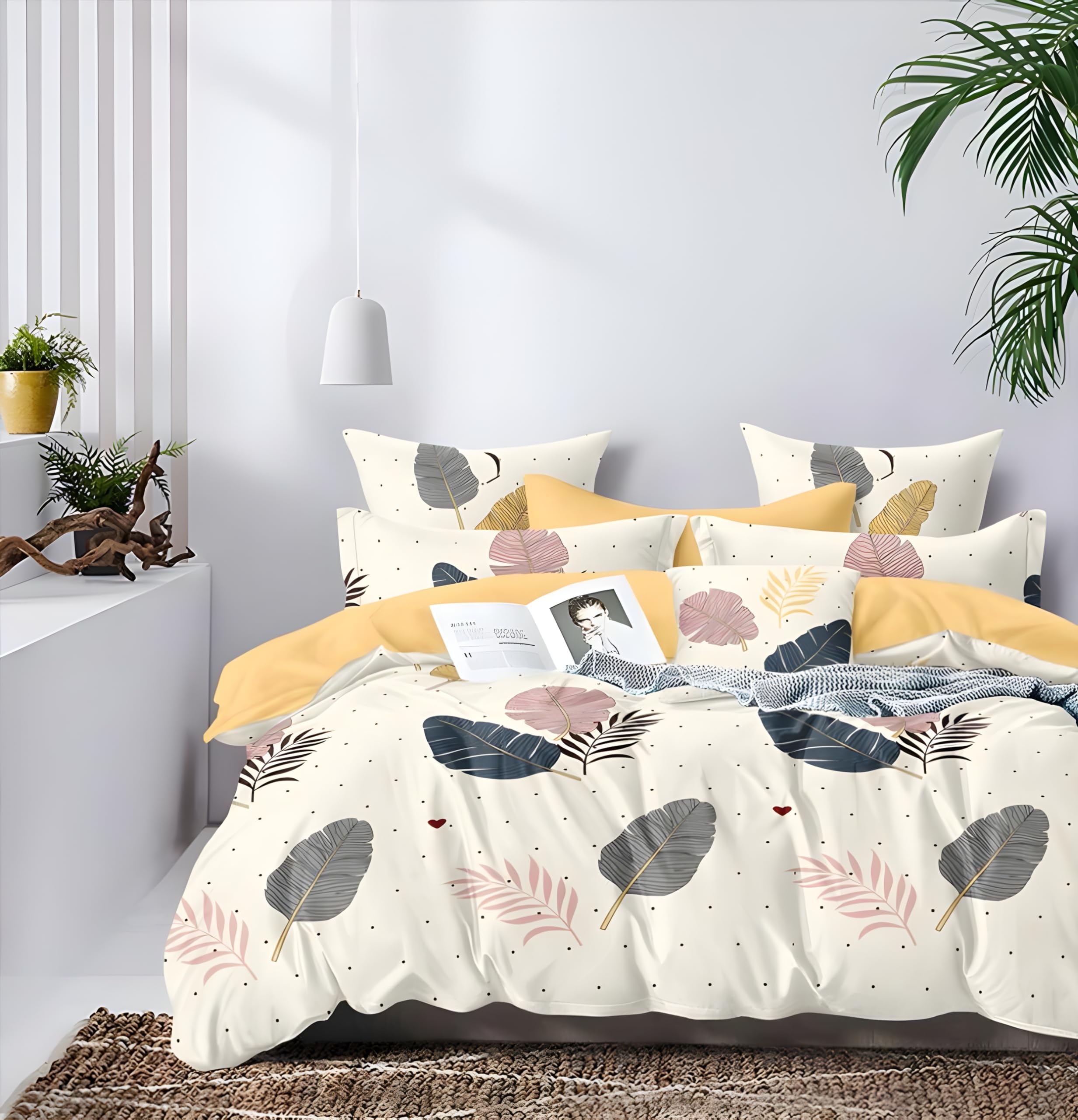 Gleeson 300 TC Cotton Elastic Fitted Bedsheet for Double Bed,Fitted Sheet for Double Size Bed,Cotton Feel Bedsheet with Pillow Covers (72 x72 x 8 Inch) Cream (B0CWLNT64V) Amazon Price History, Amazon Price Tracker