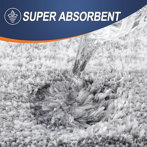 Miniatura 4 de OLANLY Tapete de baño de lujo de 30 x 20 pulgadas, tapete de baño de microfibra extrasuave y absorbente, tapete de baño de felpa lanudo