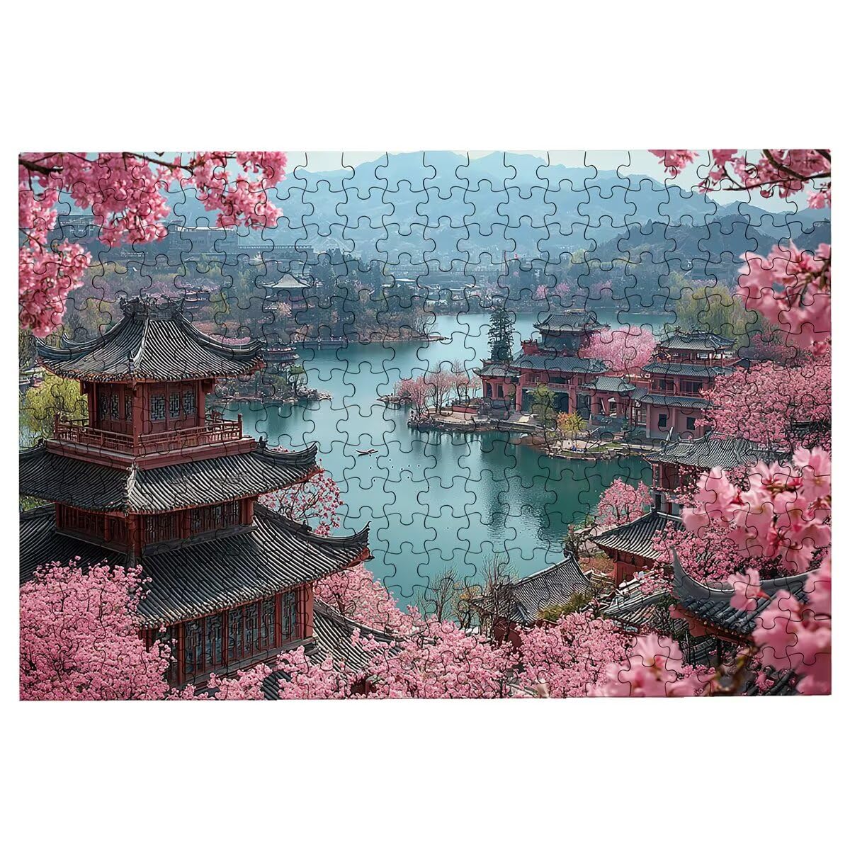 Puzzle 4000 sztuk kwiatów, puzzle wieża dla dorosłych, drewniane puzzle kreatywna rozrywka, zabawa, klasyczne puzzle edukacyjne z wysokiej jakości opakowaniem pomysł na prezent dla kobiet, wystrój
