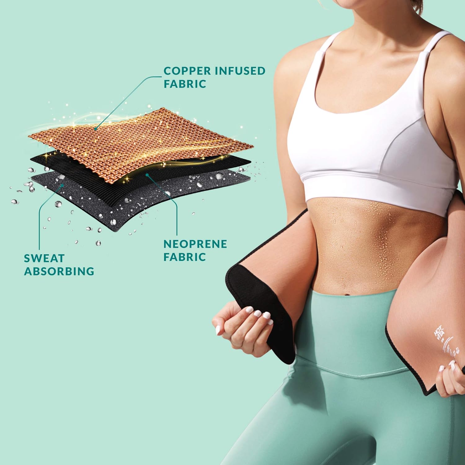 Bеѕt Sеllеr Hot Vita Copper Sweat Belt – Compression Waist Slimmer – Stomach Band for Women's Workouts – Designed to Increase Circulation and Pain Relief (Black, Small/Medium) Tор Brаndѕ Hot Vita Copper Sweat Belt – Compression Waist Slimmer – Stomach Band for Women's Workouts – Designed to Increase Circulation and Pain Relief (Black, Small/Medium)