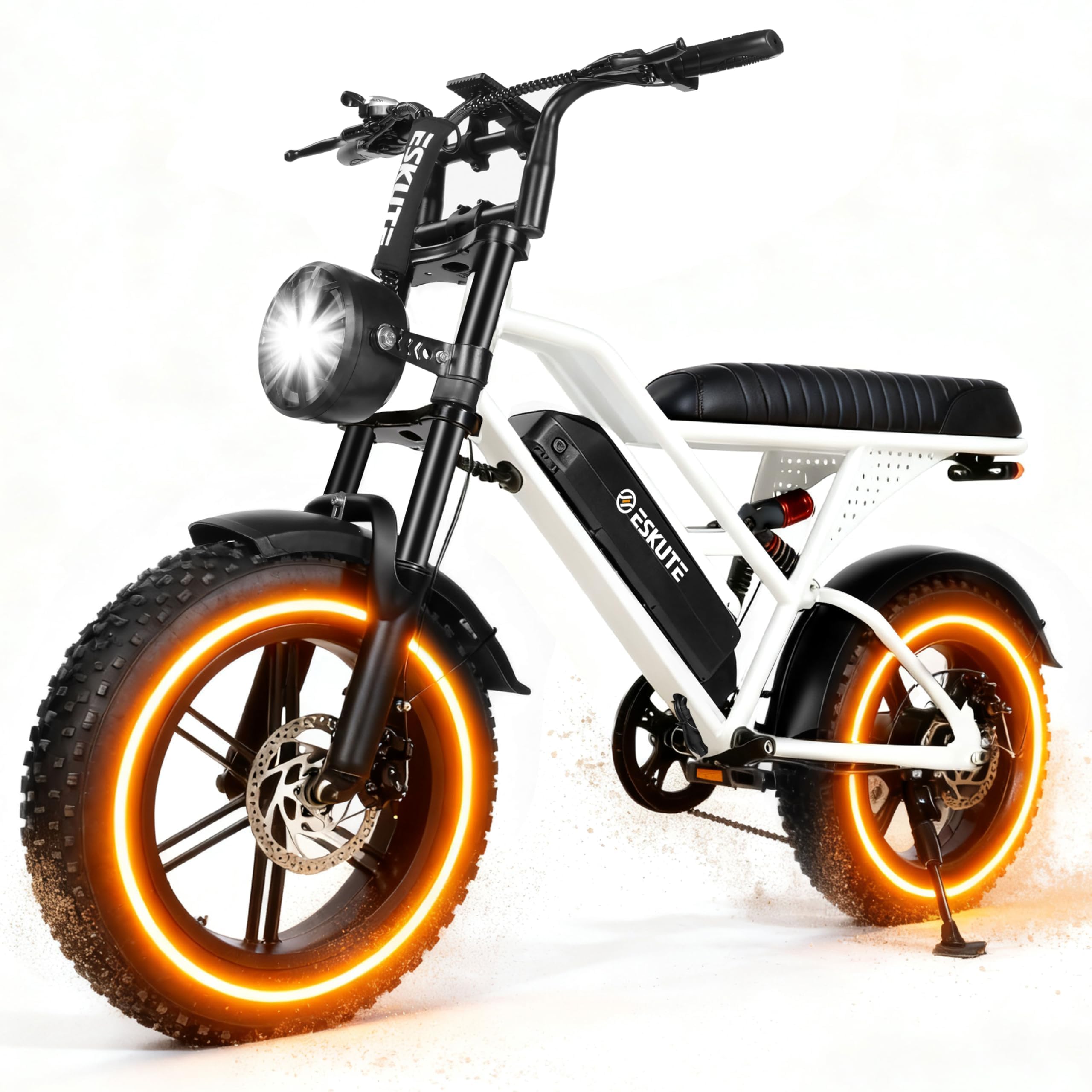 1500W Peak Electric Bike for Adults, 28MPH 48V 13Ah Removable Battery, 60 Mile Range, 16"x4.0" Fat Tire, 7-Speed E-Bike with Dual Suspension – Commuter Ebike for Men &amp; Women