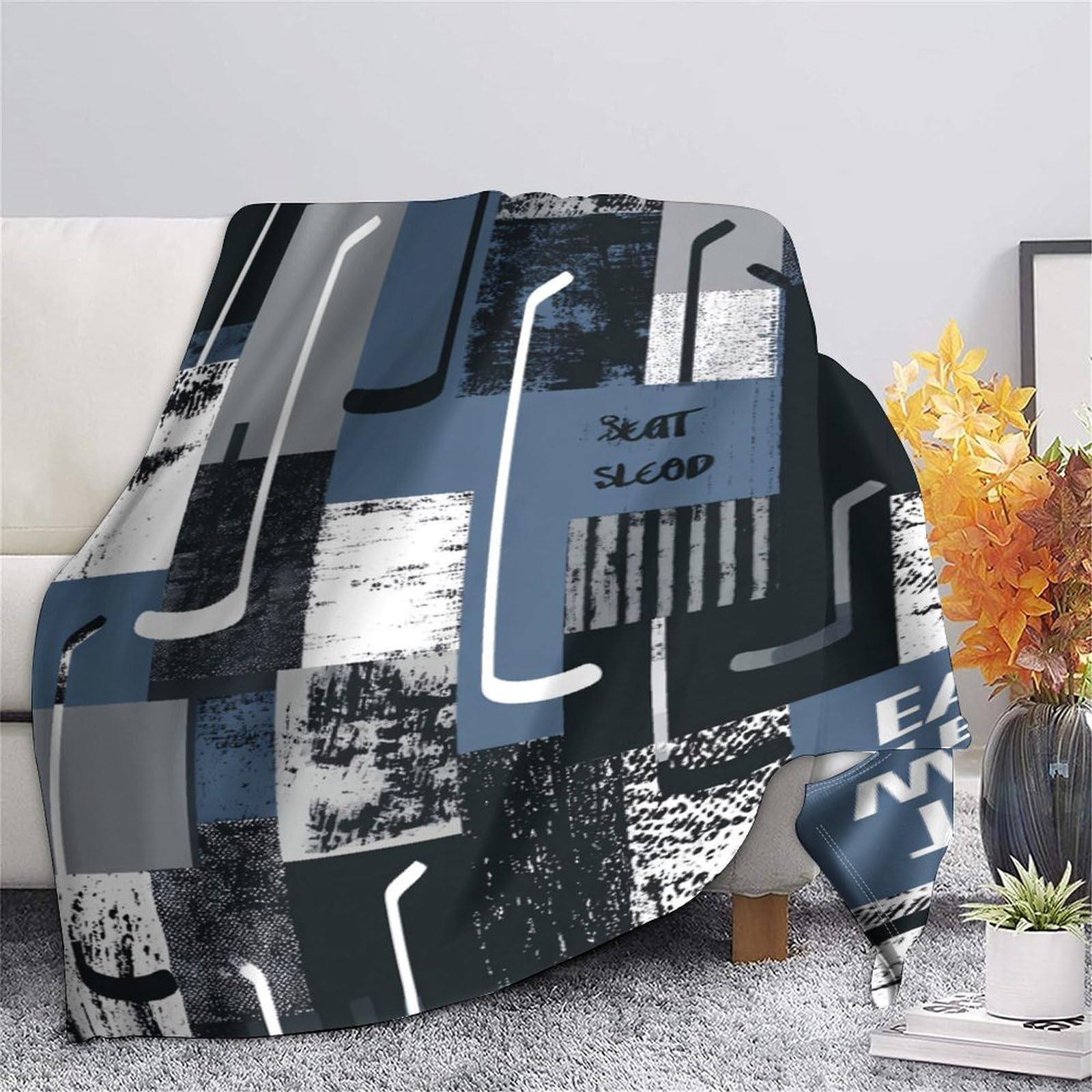 stampa 3D music notes coperta da viaggio microfibra biancheria da letto morbida coperta da riposo calda e soffice anti-pilling per relax in viaggio Modern graphic 80×90inch(200x230cm)
