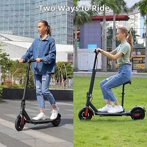 Miniatura 2 de Caroma Electric Scooter, 350W500W Motor, 9"10" Solid Tires Electric Scooter for Adults, 20-25 Miles Range & 15.520 Mph, Foldable Commuting Scooter