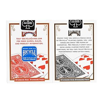 BICYCLE RIDER BACK BLACK 12こ Bicycle 807 Standard Index Rider Back Playing Cards for