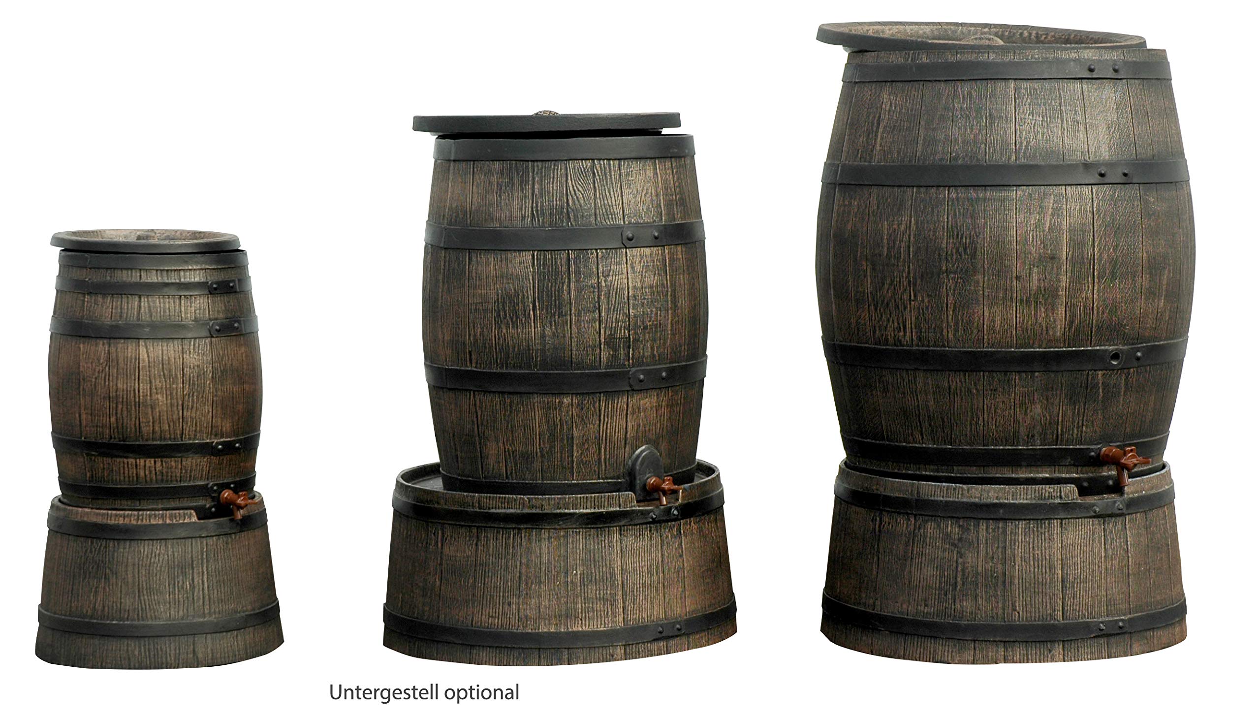 YERD Regenfass Set Tonne Sockel/Untergestell 50 Liter