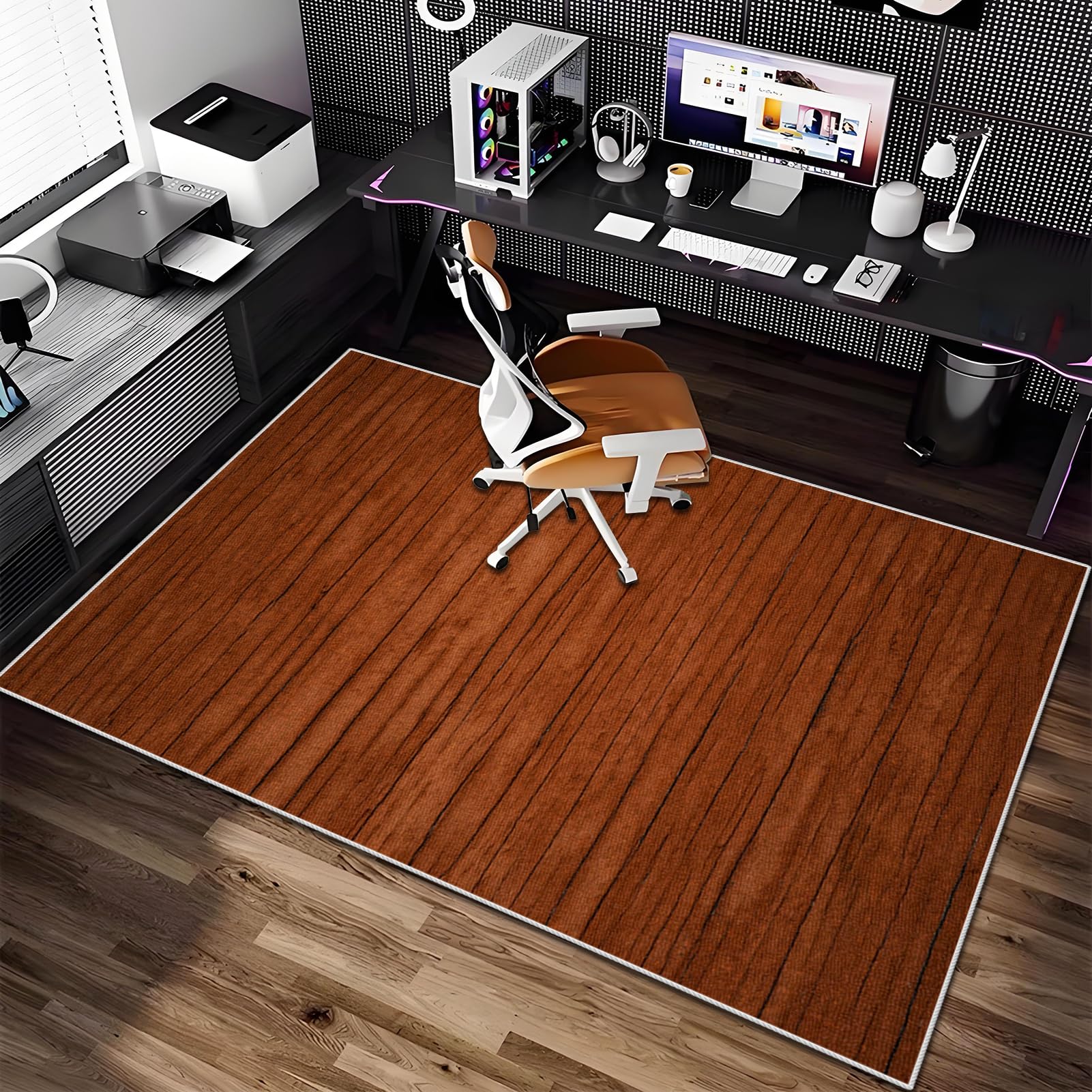 Tapis de chaise de jeu 160 x 200 cm, protecteur de sol antidérapant pour chaises roulantes, idéal pour la moquette et les planchers en bois dur, tapis de chaise pour jeux et bureau