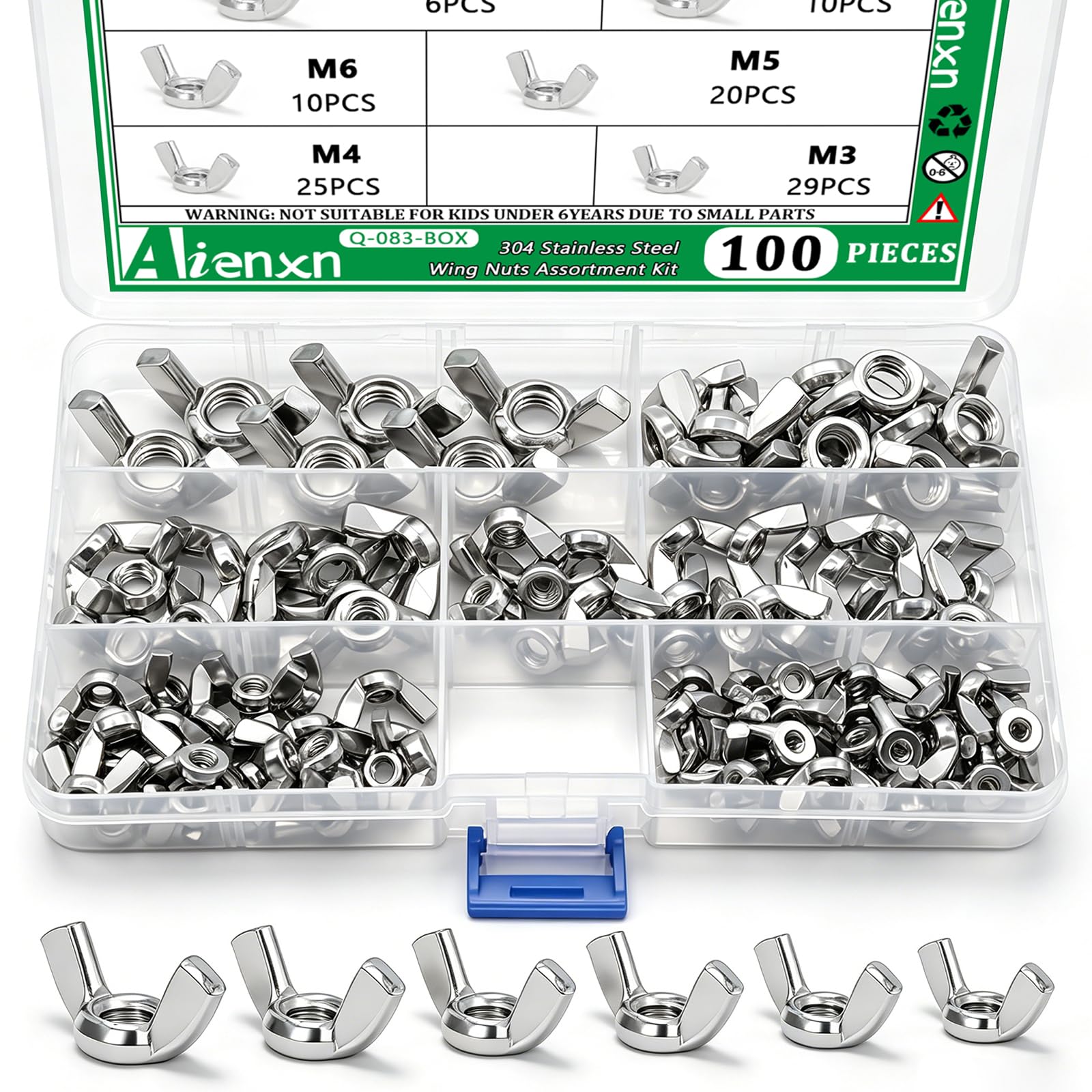 Wing Nut Assortment Kit - 40PCS -10